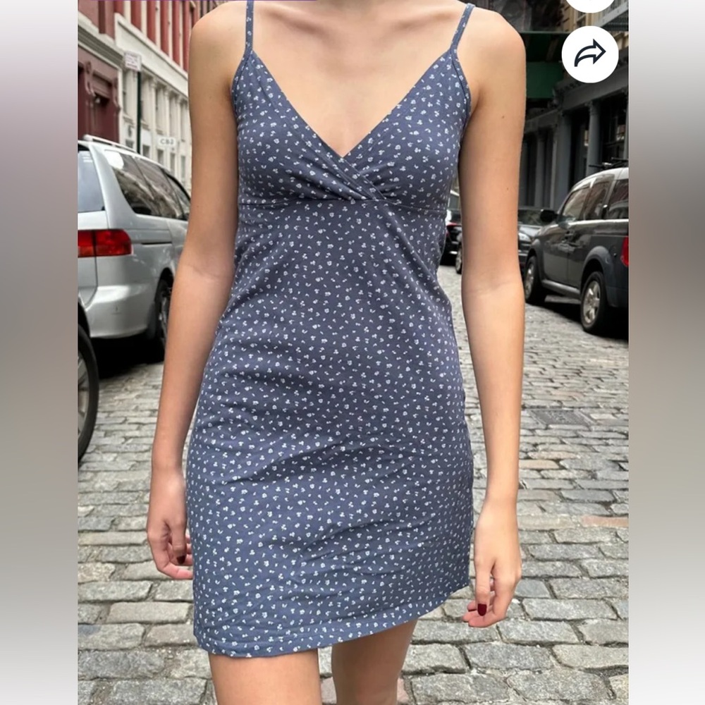 Brandy Melville Amara Floral V-Neck Mini Dress